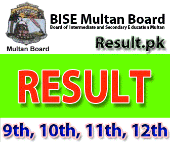 BISE Multan Board  Class Result  Gazette pdf